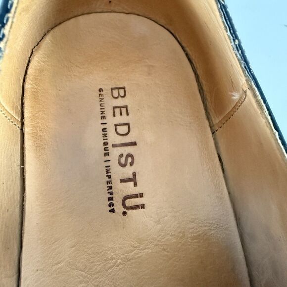 BED STU Gibson Wingtip Oxford Black Dress Shoes Brogue Leather Upper Men Size 12 - Picture 9 of 16